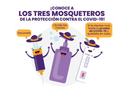 ¡Conoce a los tres mosqueteros de la protección contra el COVID-19!